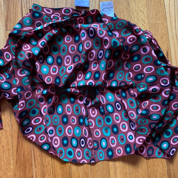 Missoni Silk Skirt Logo Scarf Print 42 Y2K Vintage XS Silk Chiffon Coquette New - Picture 16 of 16